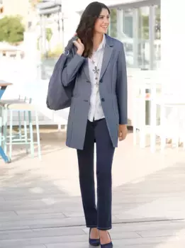 Блейзер из джерси Inspirations "Shirtblazer" Inspirationen, джинсовый