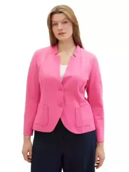 Блейзер из джерси TOM TAILOR PLUS с пуфиком, розовый