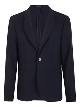 Блейзер из габардина Emporio Armani, синий