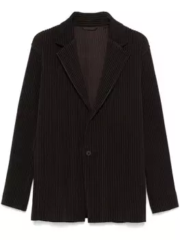 Блейзер из кирзы Homme Pliss Issey Miyake, коричневый