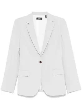 Блейзер из крепа Theory, серебряный