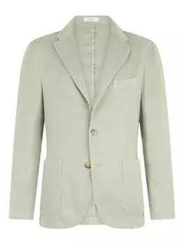 Блейзер из льняной ткани Boglioli, зеленый