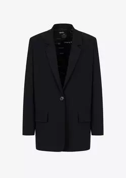 Блейзер из переработанной ткани Armani Exchange, черный