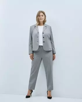 Блейзер из поливискозы с узором «гусиные лапки» Couchel, черный