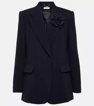 Блейзер из шерсти и кашемира Chlo, синий