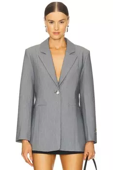 Блейзер из смешанной твилловой ткани Future Ganni, phantom