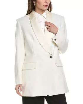 Блейзер из смеси шерсти и шерсти rag & bone Femi, белый