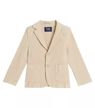 Блейзер из смесового хлопка Il Gufo, бежевый