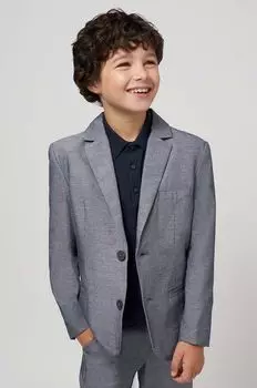 Блейзер из смесового льна для детей Mayoral, синий