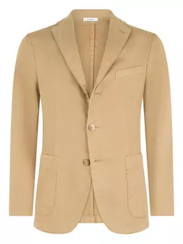 Блейзер из смесового шелка Boglioli, нейтральный