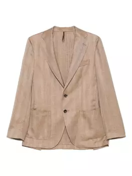 Блейзер из смесовой шерсти Dell'oglio, коричневый