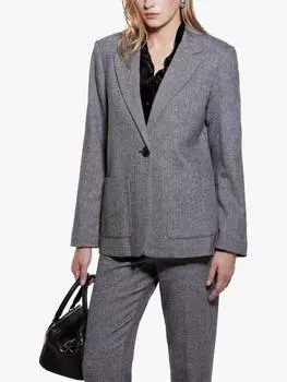 Блейзер из смесовой шерсти SISLEY, серый
