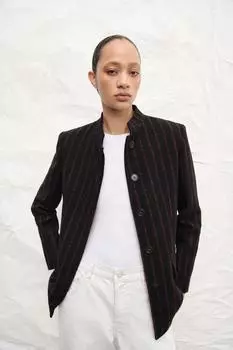 Блейзер из смесовой шерсти ZARA, цвет BLACK/ORANGE