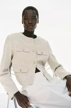 Блейзер из структурированной ткани H&M, бежевый