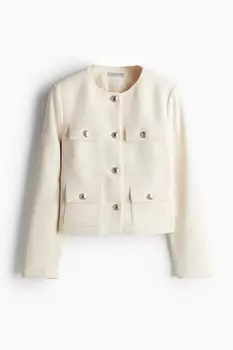 Блейзер из структурированной ткани H&M, бежевый