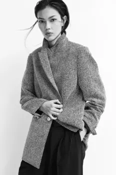 Блейзер из структурированной ткани. H&M, серый