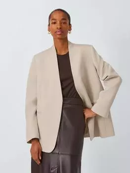 Блейзер из текучей льняной смеси John Lewis, цвет Natural