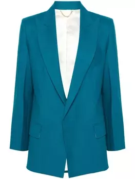 Блейзер из твила интерлок Victoria Beckham, синий