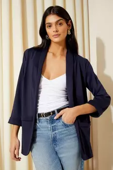 Блейзер из жаккарда понте от края до края Friends Like These, синий