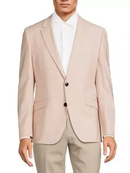 Блейзер Jeffery стандартного кроя из смесовой шерсти Hugo, цвет Light Pink