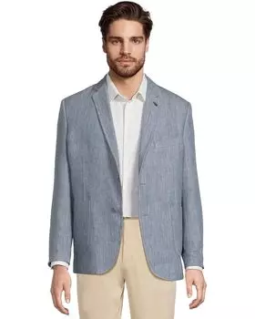 Блейзер Johnston & Murphy Washed Linen Blazer, светло-синий