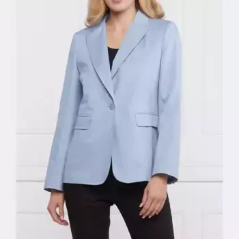 Блейзер классического кроя с добавлением белья Max Mara, синий