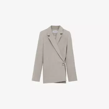 Блейзер Loewe приталенный шерстяной, бежевый