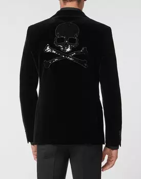 Блейзер Lord Fit с черепом Philipp Plein, черный