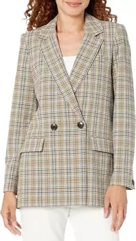 Блейзер Madewell Caldwell Double-Breasted Blazer in Prejean Plaid, цвет Yarn-Dye Multi Plaid