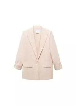 Блейзер MANGO Blazer Eleli, светло-розовый
