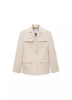 Блейзер MANGO Blazer Patrizia, бежевый