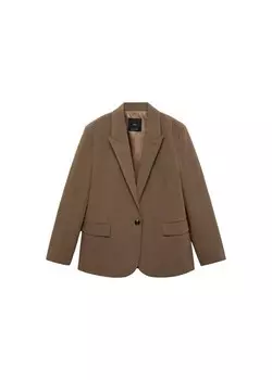Блейзер MANGO Cardiff, коричневый
