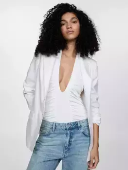 Блейзер Mango Eleli, белый