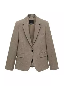 Блейзер MANGO Namsos, светло-коричневый