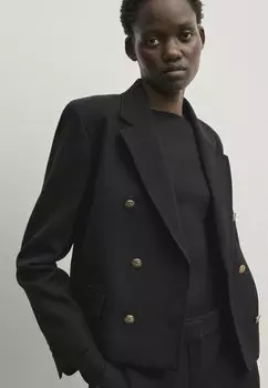 Блейзер Massimo Dutti, черный
