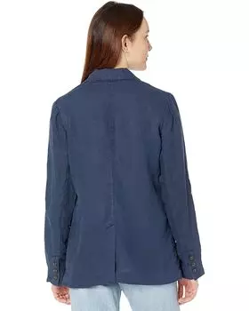 Блейзер Michael Stars Lottie Woven Linen Single Breasted Blazer, цвет Admiral