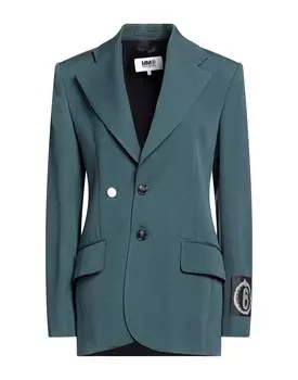 Блейзер Mm6 Maison Margiela, темно-зеленый