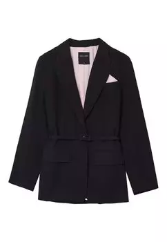 Блейзер MONOPETTO CON CINTURA Calliope, черный