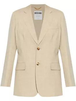 Блейзер Moschino из натуральной шерсти, нейтральный