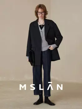 Блейзер MSlan с разрезом, черный