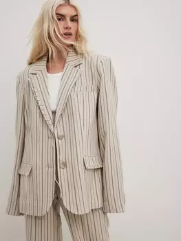 Блейзер NA-KD, пестрый бежевый