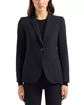 Блейзер на одной пуговице Barathea Emporio Armani, цвет Black