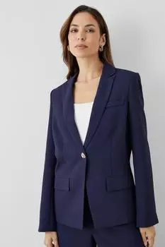 Блейзер на одной пуговице Debenhams, темно-синий