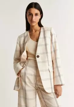 Блейзер NATURAL CHECK Scalpers, бежевый