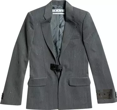 Блейзер Off-White Industrial Belt Blazer 'Grey', серый