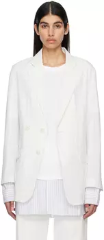 Блейзер Off-White в тонкую полоску MM6 Maison Margiela