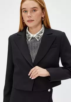Блейзер One Button Crop Vest . Koton, черный