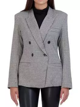 Блейзер Ookie & Lala двубортный в клетку, серый