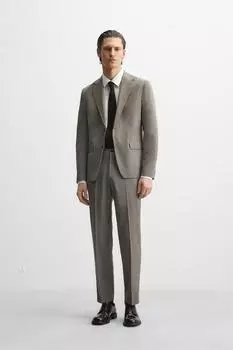 Блейзер от клетчатого костюма ZARA, цвет Beige-brown