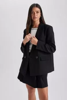 Блейзер оверсайз DeFacto, черный